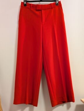On34th Red Wide Leg Dress Pants